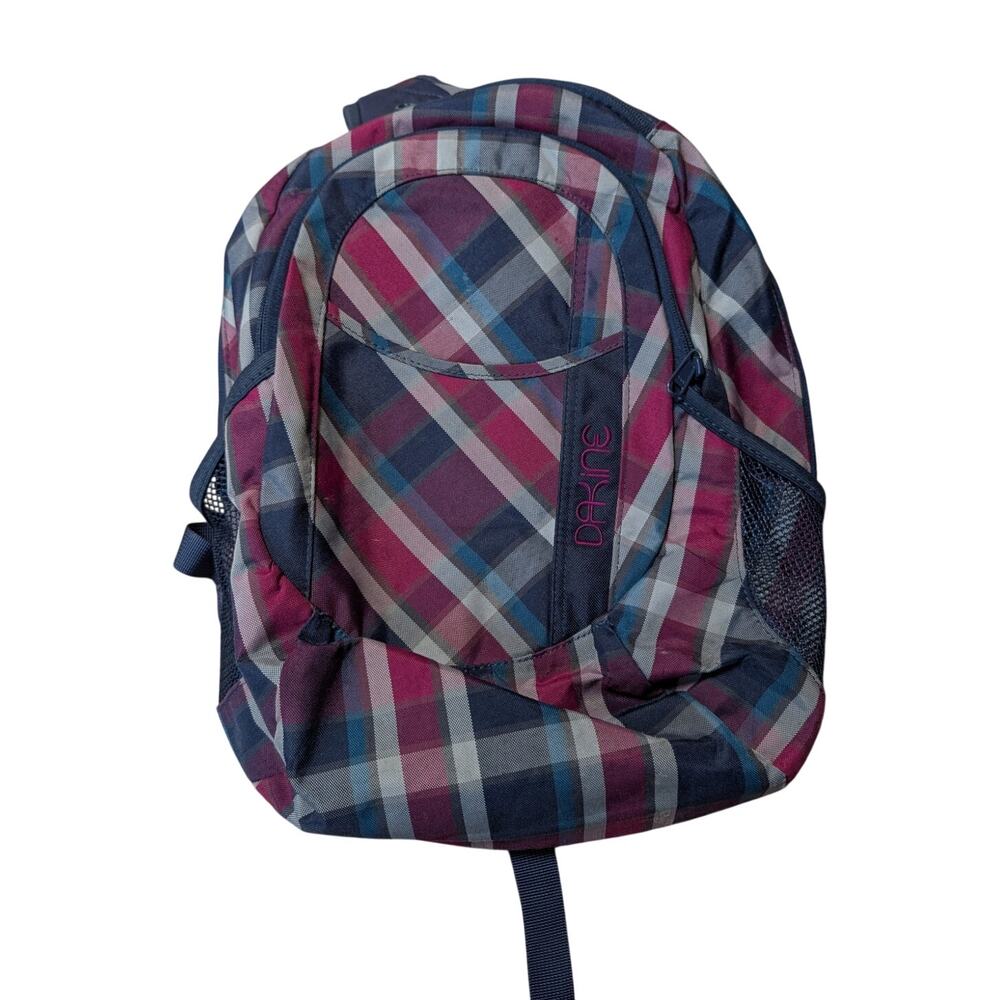 Dakine Grom Backpack Unisex Medium Red Gray Plaid School Skateboard Travel Bag